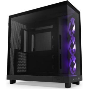 NZXT H6 Flow RGB – Mid-Tower Airflow Gaming Gehäuse Schwarz Glasfenster