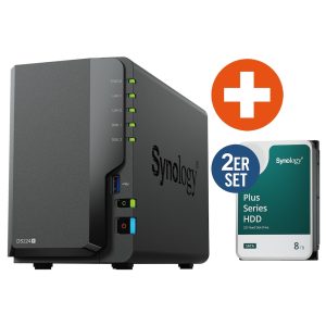 Synology DS224+ NAS System 2-Bay 16 TB inkl. 2x 8 TB Synology HDD HAT3310-8T