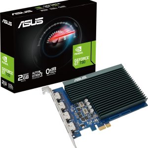 ASUS GeForce GT 730 2GB GDDR5 Grafikkarte – GT730-SL-2GD5-BRK-E, 2GB GDDR5, 4x HDMI