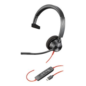 Poly Headset Blackwire 3310 monaural, USB-C Headset +USB-C/A Adapter