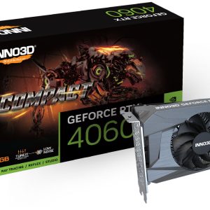 Inno3D GeForce RTX 4060 Compact Grafikkarte – 8GB GDDR6, 1x HDMI, 3x DP