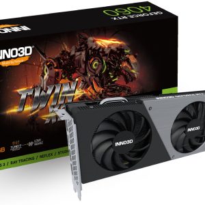 Inno3D GeForce RTX 4060 Twin X2 Grafikkarte – 8GB GDDR6, 1x HDMI, 3x DP