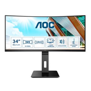 AOC CU34P2A Office Monitor – Curved, WQHD, Höhenverstellung