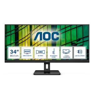 AOC U34E2M WQHD Monitor – 100 Hz, Adaptive Sync, HDMI