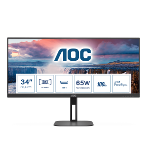 AOC U34V5C Office Monitor – height adjustment, 100 Hz, USB-C