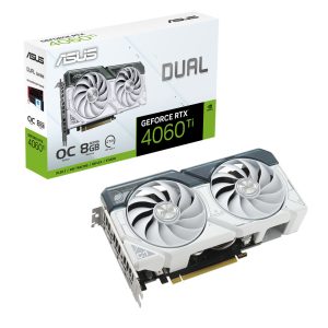 ASUS Dual GeForce RTX 4060 Ti White OC Grafikkarte – 8GB GDDR6X, 1x HDMI, 3x DP