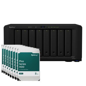 Synology DiskStation DS1821+ 64TB Plus HDD NAS-Bundle NAS inkl. 8x 8TB Synology Plus HDD 3.5 Zoll SATA Festplatte