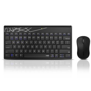 Rapoo Kabelloses Multi-Mode-Deskset “8000M”, QWERTZ-Layout kabelloses Multi-Mode-Deskset – Multi-Mode-Drahtlostechnik via Bluetooth – 1300-dpi-Maus mi