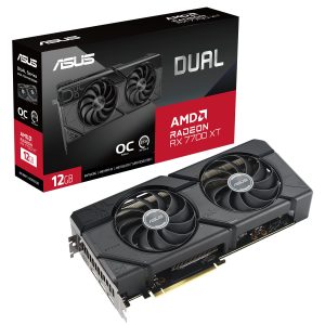 ASUS Dual Radeon RX 7700 XT OC – 12GB GDDR6, HDMI, 3x DP