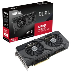 ASUS Dual Radeon RX 7800 XT OC – 16GB GDDR6, HDMI, 3x DP