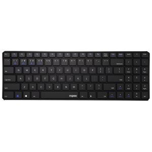 Rapoo Kabellose Ultraflache Multi-Mode-Tastatur “E9100M” Schwarz Drahtlose Multimodus-Verbindung