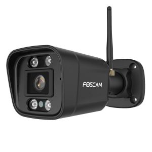 Foscam V5P WLAN Überwachungskamera Schwarz 5MP (3072×1728), Dual-Band WLAN, Integrierter Scheinwerfer und Sirene