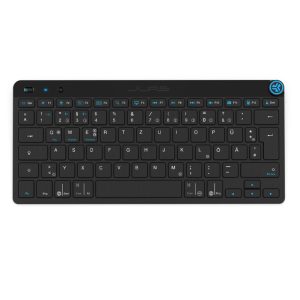 JLab GO Wireless Bluetooth-Tastatur, DE-Layout Mehrere Verbindungsoptionen, ?Multifunktionaler Medienregler