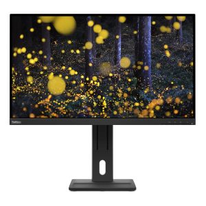 Lenovo ThinkVision E27q-20 Business Monitor – IPS-Panel, QHD Ergonomischer Standfuß, Lautsprecher, DisplayPort und HDMI