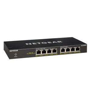 NETGEAR GS308PP 8-Port Unmanaged Switch [8x Gigabit-LAN, PoE+ 83W, Lüfterlos]