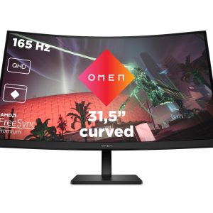 HP Omen 32c Gaming Monitor – VA, QHD, 165Hz, height adjustment