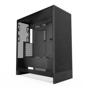 NZXT H7 Flow Black (2024) Midi Tower ATX Gaming Gehäuse schwarz mit Glasfenster