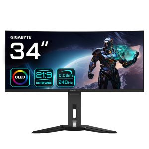 Gigabyte MO34WQC2 (34″) UWQHD OLED Gaming Monitor Curved 21:9 HDMI/DP/USB-C 240Hz 0.03ms