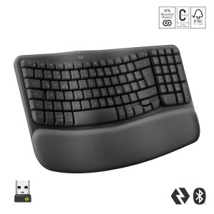 Logitech Wave Keys Grafit, DE-Layout (Qwertz) inkl. Logi Bolt USB-Adapter