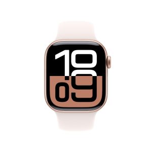 Apple Watch Series 10 LTE 42mm Rose Gold Aluminiumgehäuse mit Light Blush Sportarmband – M/L