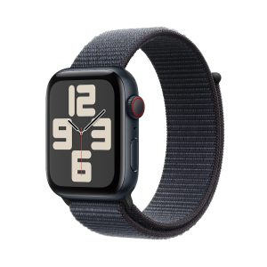 Apple Watch SE GPS + Cellular 44mm Alu Mitternacht Sport Loop Armband tinte