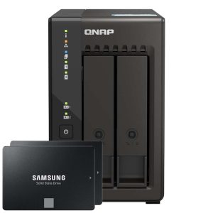 QNAP TS-253E-8G 2TB 870 EVO SSD Bundle NAS inkl. 2x 1TB 870 EVO 2,5 Zoll SATA SSD