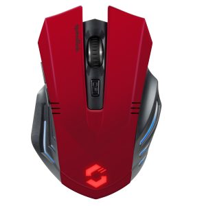 Speedlink FORTUS Gaming Mouse – Wireless, LED-Beleuchtung, Bis zu 2.400 dpi Auflösung, Kompakter Nano-Empfänger, Gummierte Oberfläche