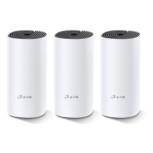 TP-Link Deco M4 WLAN Mesh System, 3er Set AC1200 Dual-Band, 2x Gb LAN/WAN (pro Einheit)