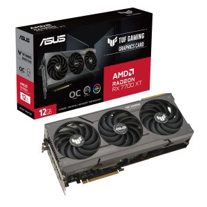 ASUS TUF Gaming AMD Radeon 7700XT OC – 12GB GDDR6, HDMI, 3x DP