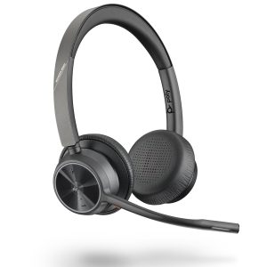 Poly Plantronics Voyager 4320 UC Bluetooth Headset, Binaural, Nano Dongle with USB-A, MS certified