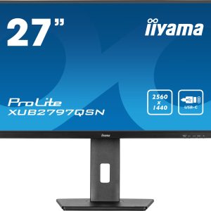 Iiyama ProLite XUB2797QSN-B1 Office Monitor – WQHD, Pivot, USB-C