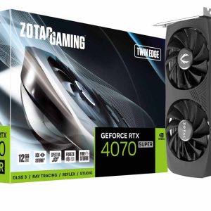 ZOTAC GAMING GEFORCE RTX 4070 SUPER Twin Edge – 12GB GDDR6X, 1x HDMI, 3x DP