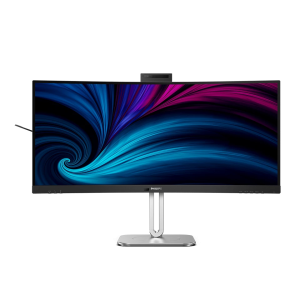 Philips 34B2U6603CH 34 Zoll WQHD Curved Monitor, höhenverstellbar, Lautsprecher, 5 MP Webcam, Noise Cancellation, HDR400 (3440×1440, 120 Hz, 2x HDMI