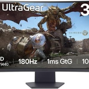 LG UltraGear 32GS60QC-B – LED-Monitor – gebogen – QHD – 80 cm (32″) – HDR