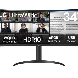 LG UltraWide 34WR55QK-B – LED-Monitor – gebogen – 86.42 cm (34″) – HDR