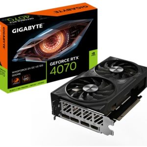 Gigabyte GeForce RTX 4070 Windforce 2X OC V2 Grafikkarte – 12GB GDDR6, 1x HDMI, 3x DP