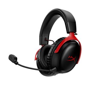 HyperX Cloud III Wireless – Gaming-Headset, schwarz/rot