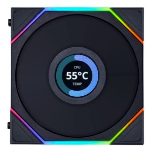 Lian Li UNI FAN TL LCD Reverse Blade schwarz | 120mm Gehäuselüfter