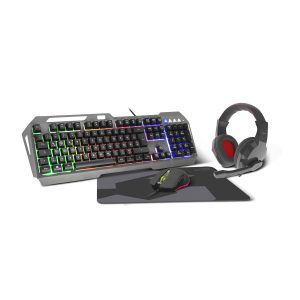 Speedlink LUNERA 4in1 Illuminated Gaming Set, mouse, keyboard, mousepad and headset, black