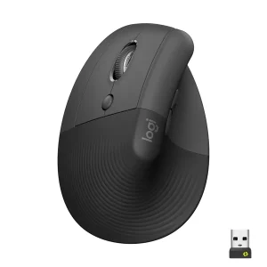 Logitech Lift Vertical Graphite – Ergonomische Kabellose Maus (Linkshänder)