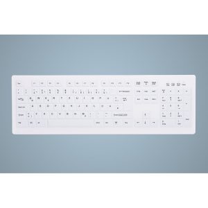 Cherry AK-C8100F-FUS-W/GE Kabellose Tastatur Weiß (Versiegelt IP68)