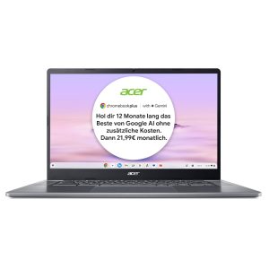 Acer Chromebook Plus 515 Laptop mit Google AI 15″FHD i3-1215U 8GB/256GB SSD ChromeOS CB515-2HT-39N3