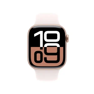 Apple Watch Series 10 GPS 42mm Aluminium rose gold Sportarmband light blush – S/M