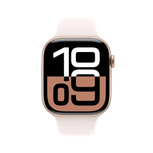 Apple Watch Series 10 LTE 46mm Rose Gold Aluminiumgehäuse mit Light Blush Sportarmband – M/L