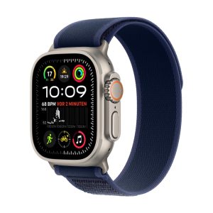 Apple Watch Ultra 2 LTE 49mm Titanium Natur Gehäuse mit blauem Trail Armband – S/M