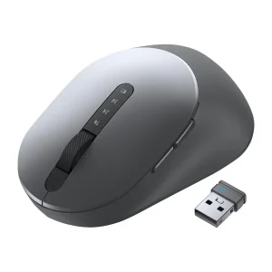 Dell Multi-Device Wireless-Maus MS5320W Grau – Bluetooth, USB-Dongle, 4000 DPI, 5 Tasten, 84g