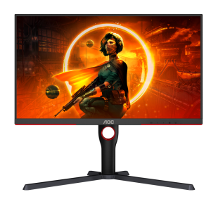 AOC Gaming Q27G3XMN 27 Zoll QHD Monitor, 180 Hz, FreeSync Prem. Pro., HDR1000 (2560×1440, 1 ms GtG, HDMI, Display Port) schwarz-rot