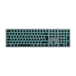 Speedlink LEVIA Beleuchtete, wiederaufladbare Metall-Tastatur- Drahtlos, Bluetooth, grau – DE Layout