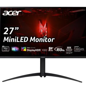 Acer Nitro XV2 (XV275KP3biipruzx) 27″ 4K UHD Gaming Monitor 68,6 cm (27,0 Zoll), IPS, 160Hz DP/Type-C, 144Hz HDMI, 2x HDMI (2.1), 1x DP, 1x Type-C, US