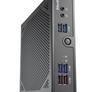 Shuttle XPC slim Barebone DS50U, Intel Celeron 7305, 2x LAN (1x 2.5Gbit ,1x 1Gbit), 1xCOM,1xHDMI,1xDP, 1x VGA, lüfterlos